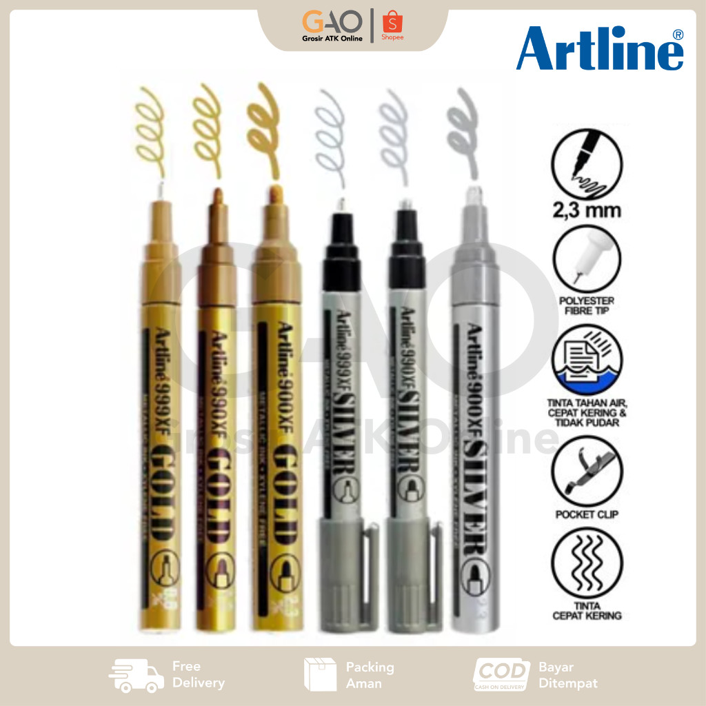 

Spidol Metallic Artline Besar 2.3mm EK-900XF/ Marker Metallic Artline 2.3mm EK-900XF