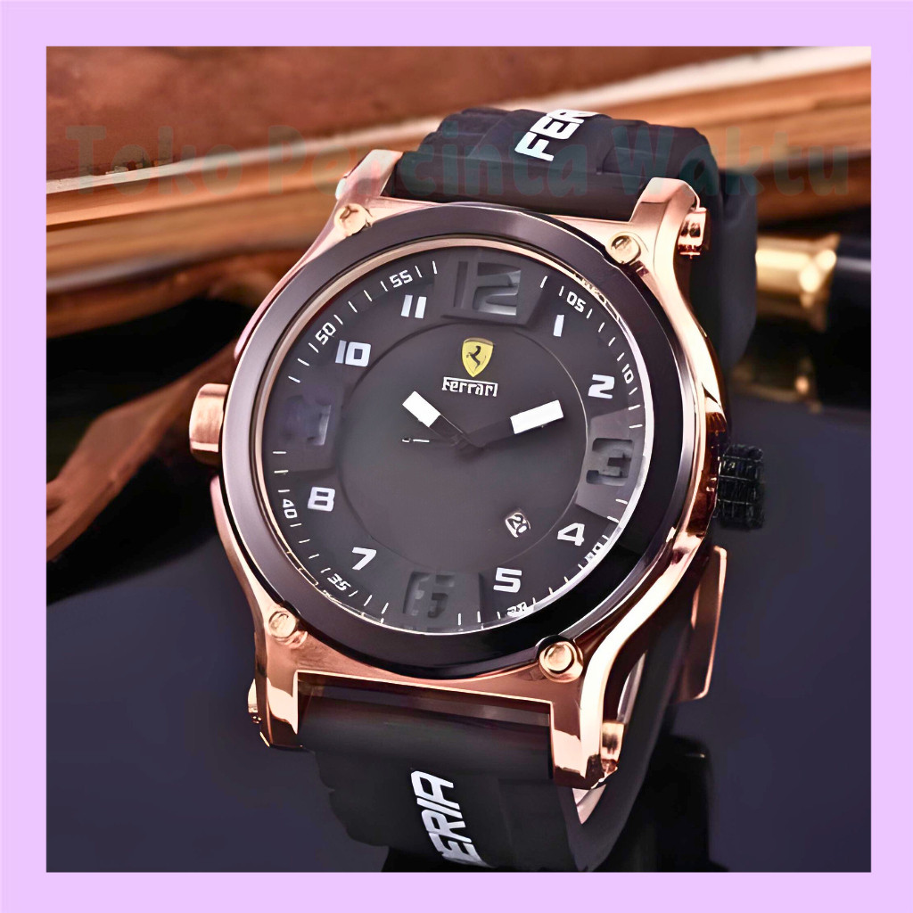 NEW Fashion Sporty Jam Tangan Pria JM23 SCUDERIA, Desain Keren dan Tahan Air