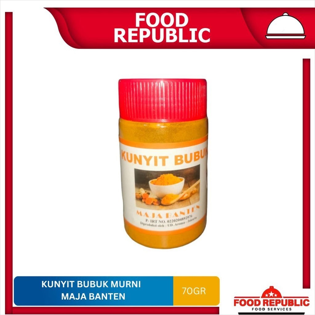 

KUNYIT BUBUK MURNI 80 GR BOTOL - KUNIR BUBUK - PURE TURMERIC POWDER