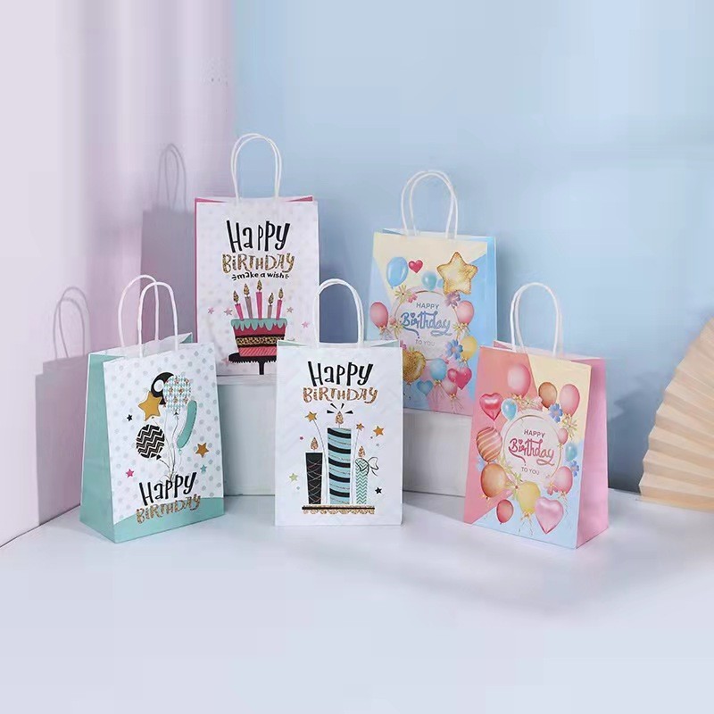 

PAPER BAG GOODIE BAG TAS KADO HADIAH PESTA ULANG TAHUN MOTIF TULISAN HAPPY BIRTHDAY