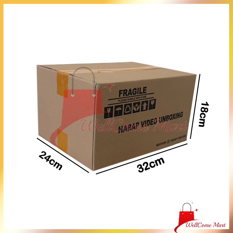 

kardus polos 32cmx24cmx18cm / 35cmx20cmx12cm packaging / box