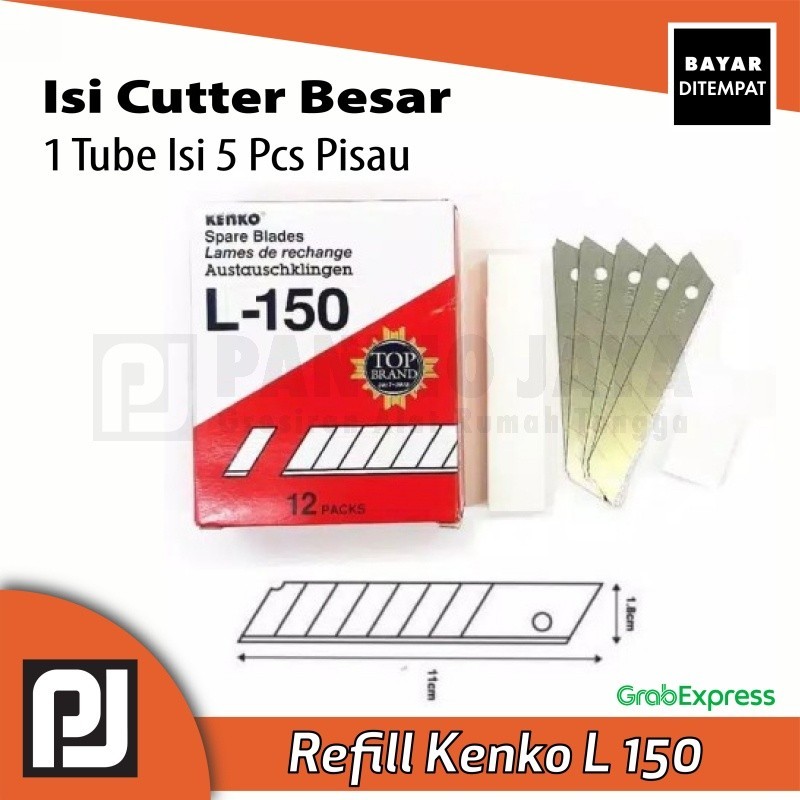

Isi Cutter Besar KENKO L-150 / (KENKO) ISI ULANG / REFILL CUTTER ISI 5 PCS