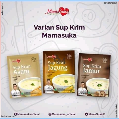

MamaSuka Sup Krim Ayam Jamur Jagung 55gr