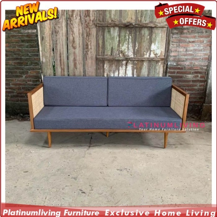 sofa rotan jati minimalis kursi sofa jati sofa jati modern kombinasi rotan