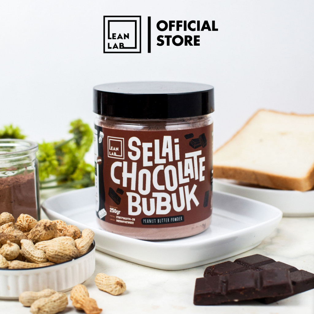 

Lean Lab Selai Bubuk 250gr Coklat Hazelnut Speculoos Peanut Butter Powder Vegan Gluten Free Low Fat