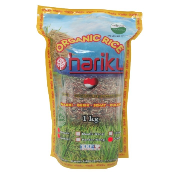 

LK4649~ sukron_86 Beras Organik Campur HARIKU 1Kg Ziplock packaging