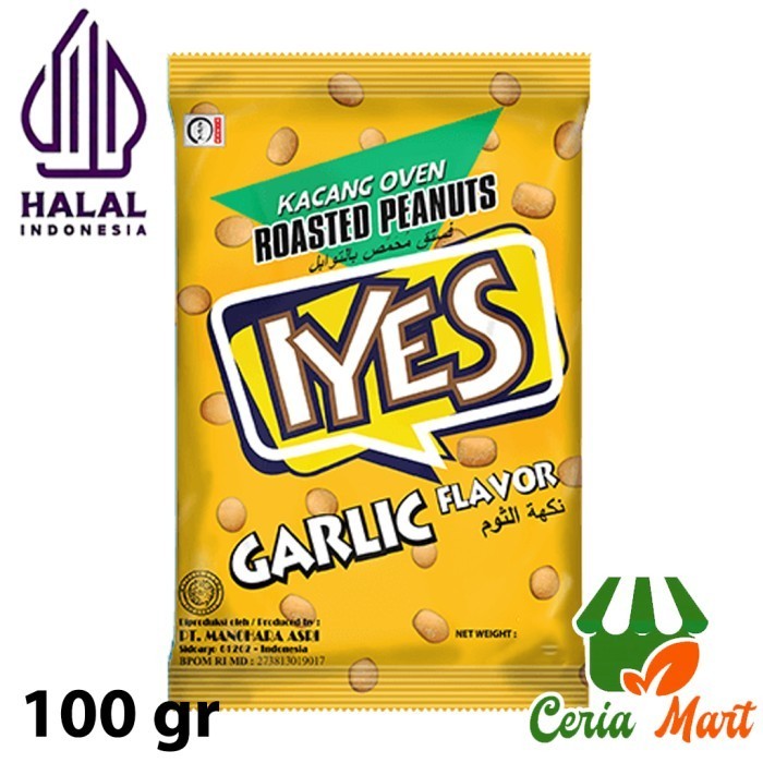 

Kacang Oven Iyes Garlic Roasted Peanuts 100 gr Kacang Rasa Bawang