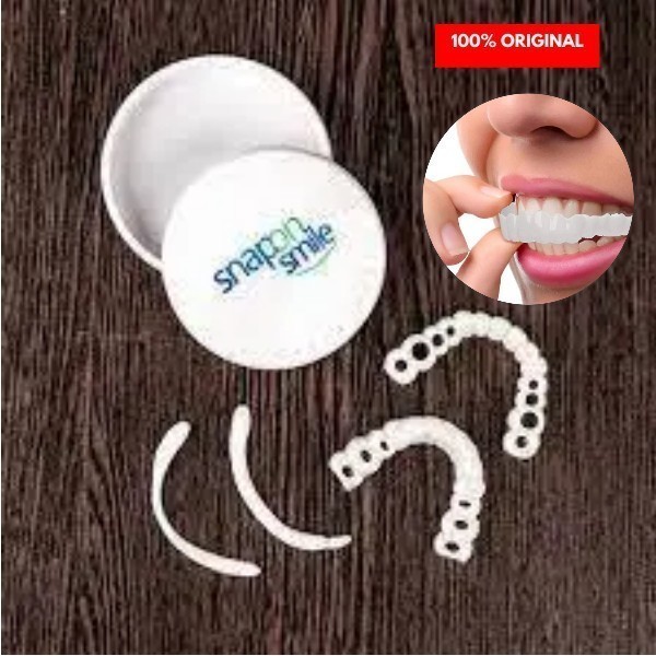 KUAT BUAT MAKAN Snap On Smile Veneer Gigi Palsu Perata Gigi Berjeda Ompong