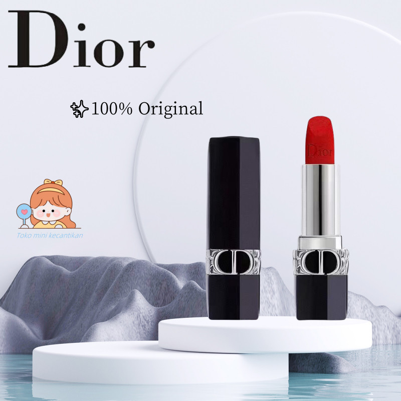 (GARANSI ORI) [100% Original] Dior Rouge Lipstick /Dior Matte Velvet Lipstick/Lipstik intens baru Di