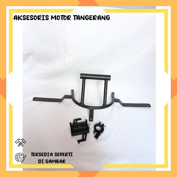 PAKET HOLDER HP YAMAHA NMAX PEGANGAN DUDUKAN HANDPHONE BRACKET SEPEDA MOTOR ALUMUNIUM V2 DUDUKAN HAN