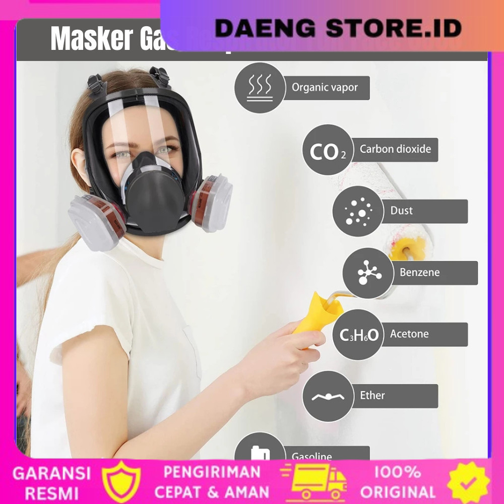 Masker Gas Respirator MASKER GAS FULL FACE RESPIRATOR MASK WITH N95 / DEBU MASK FULL-COD