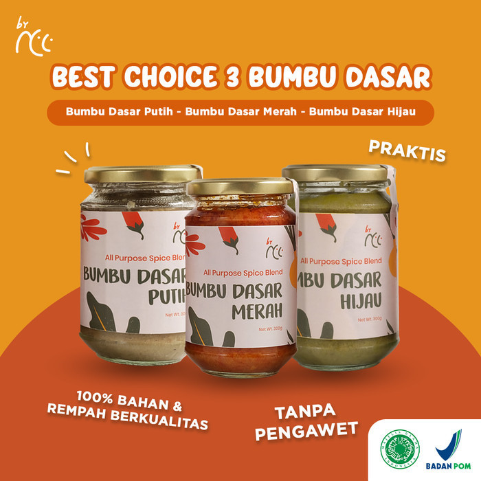 

[New] By NCC Bundling Bumbu Dasar Putih Merah Hijau Masak Praktis 300gr