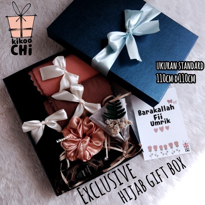 

(NEW) -Kikoochi Gift Box - Hijab Hampers Hadiah Kado Ulang Tahun Istri Wanita - exclusive hijab