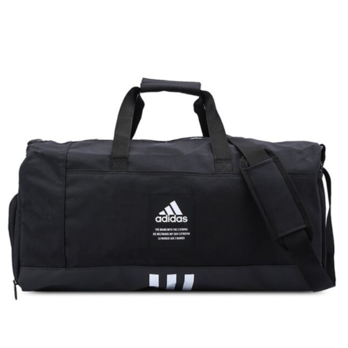 (100% ORIGINAL) Adidas 4ATHLTS Medium Duffle Bag Gym Shoe Black White Hitam Duffel Fitness Sport Ola