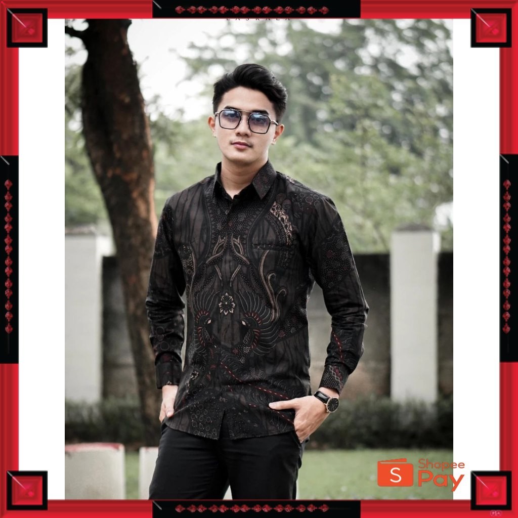 KAIN ADEM LEMBUT HALUS TEBAL / BATIK JUMBO BATIK MODERN TERBARU Kemeja Batik Pria Lengan Panjang SEN