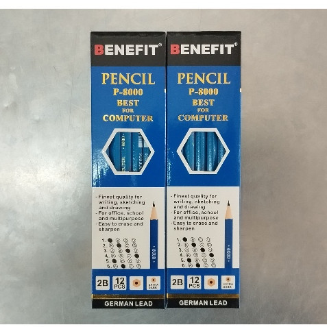 

PENSIL 2B BENEFIT BIRU P-8000 1 BOX ISI 12 PCS
