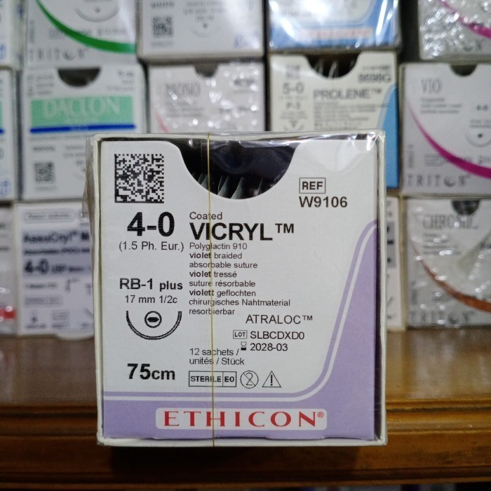 vicryl  4/0 W9106 ( PGA absorbable)