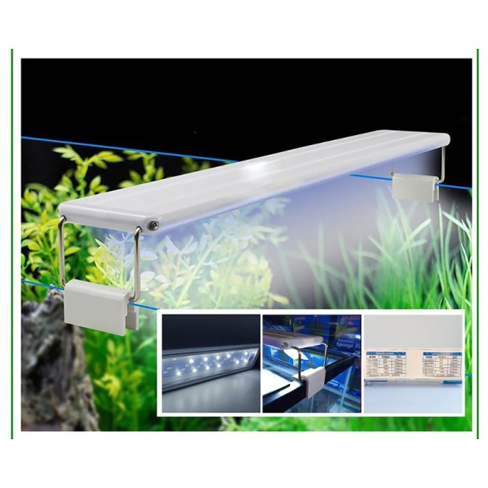 Lampu Led Aquarium 30 - 40 cm Vosso A300 White Blue