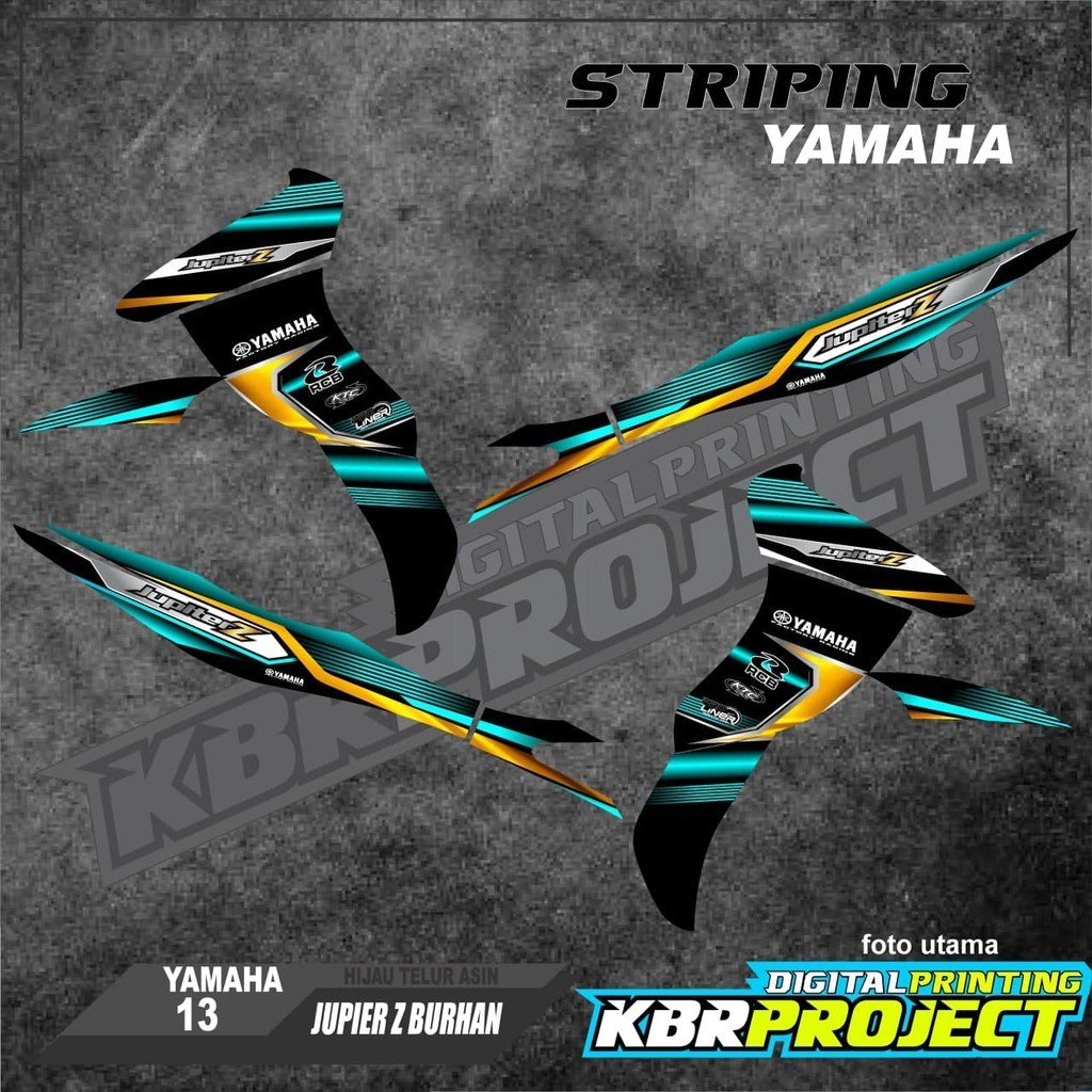striping jupiter z burhan variasi - stiker motor yamaha - motor – jupiter z burhan