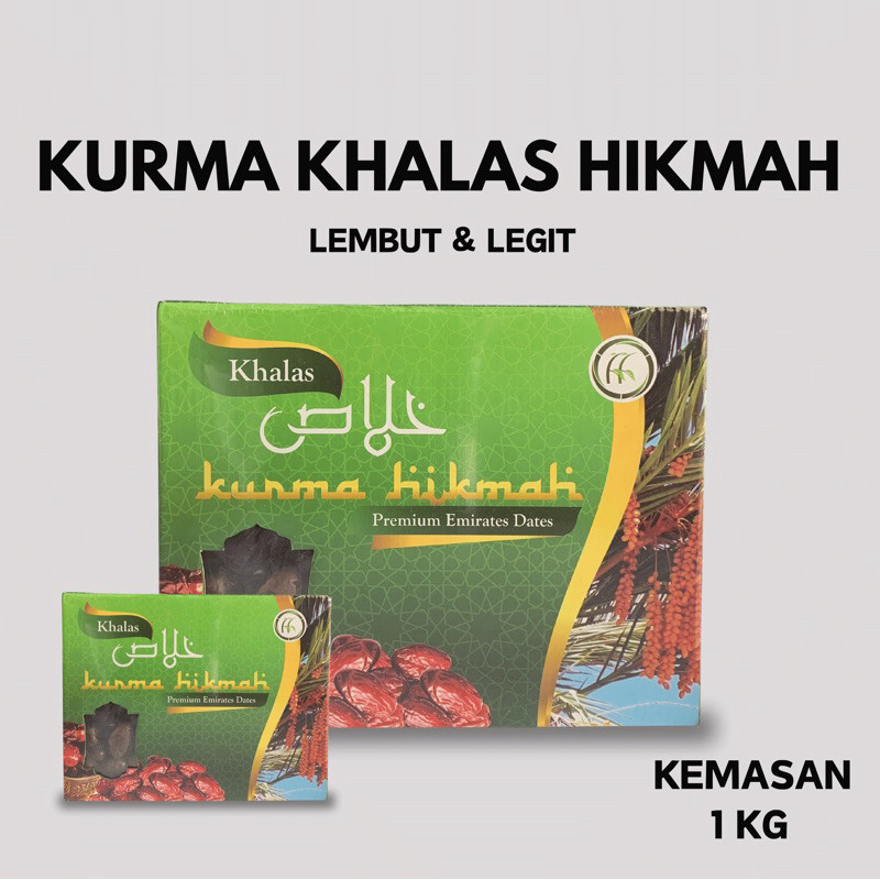 

khalas hikmah 1kg kurma empuk legit manis enak