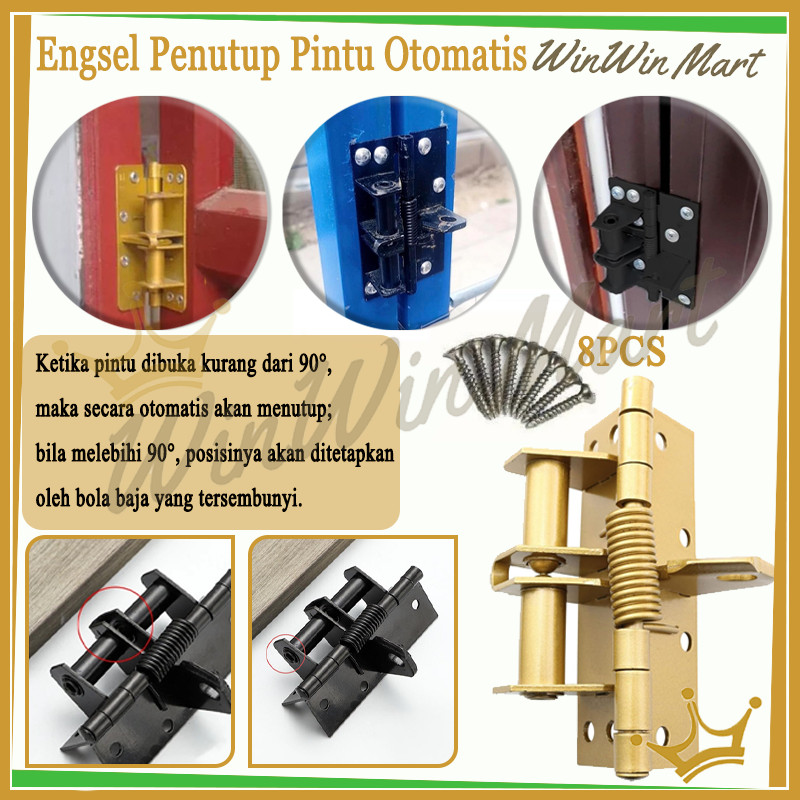 Engsel Penutup Pintu Otomatis/ Engsel Penutup Pintu Lemari Kabinet 90 Derajat/Engsel PER Stainless P
