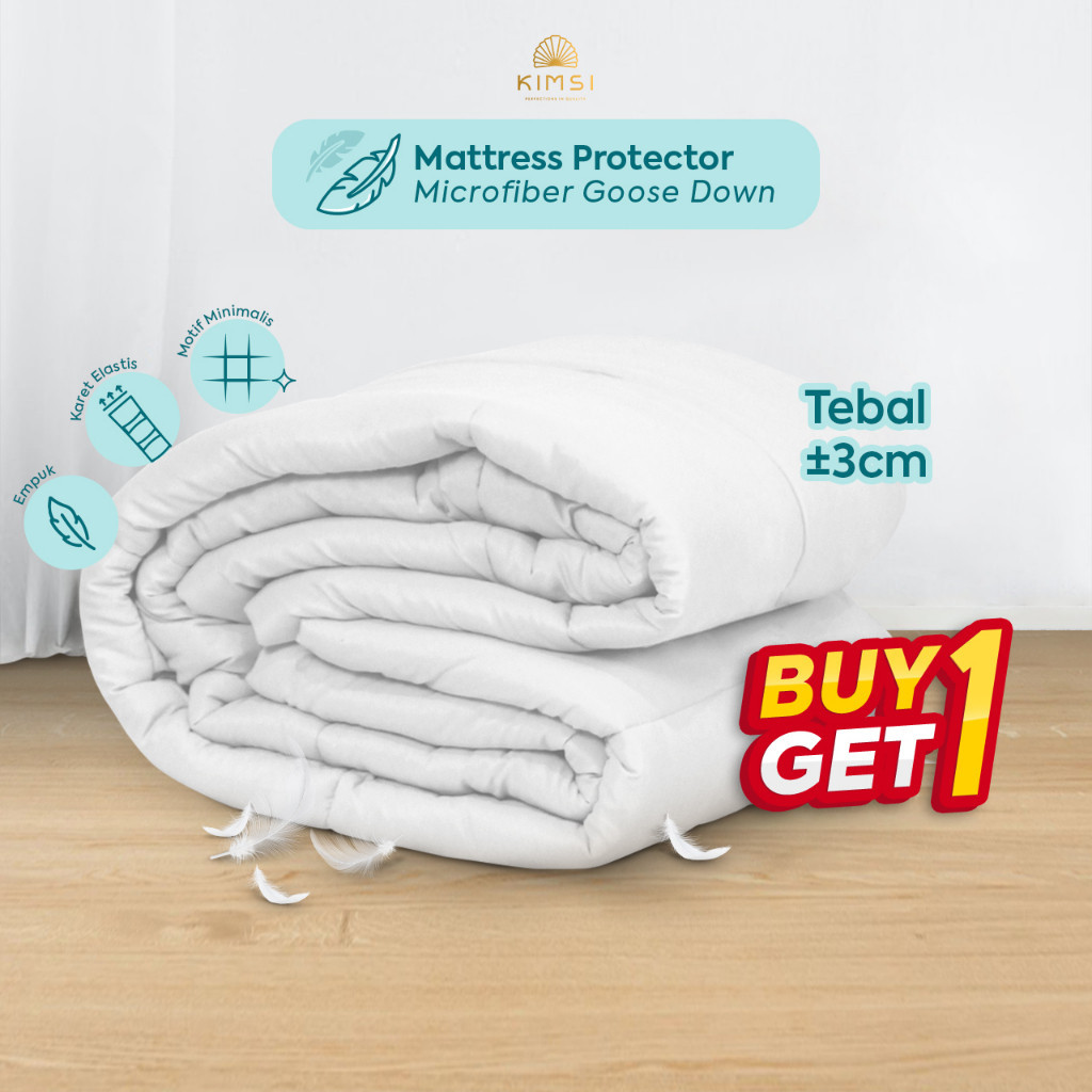 Matras Protector Microfiber Goosedown / topper kasur bulu angsa empuk tebal / pelindung kasur 120x20