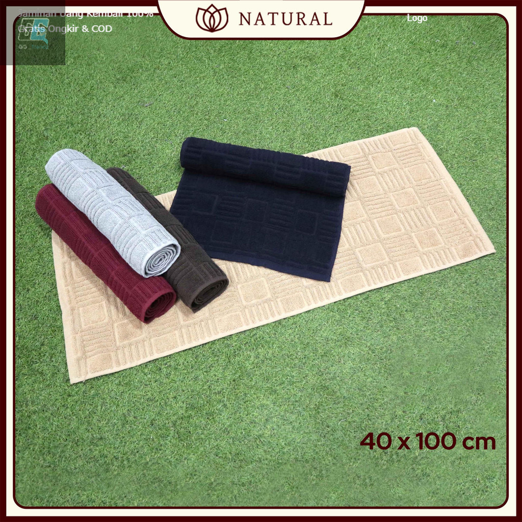 Keset Handuk Natural by  40x100 cm Keset Panjang Polos Dapur Kamar Mandi