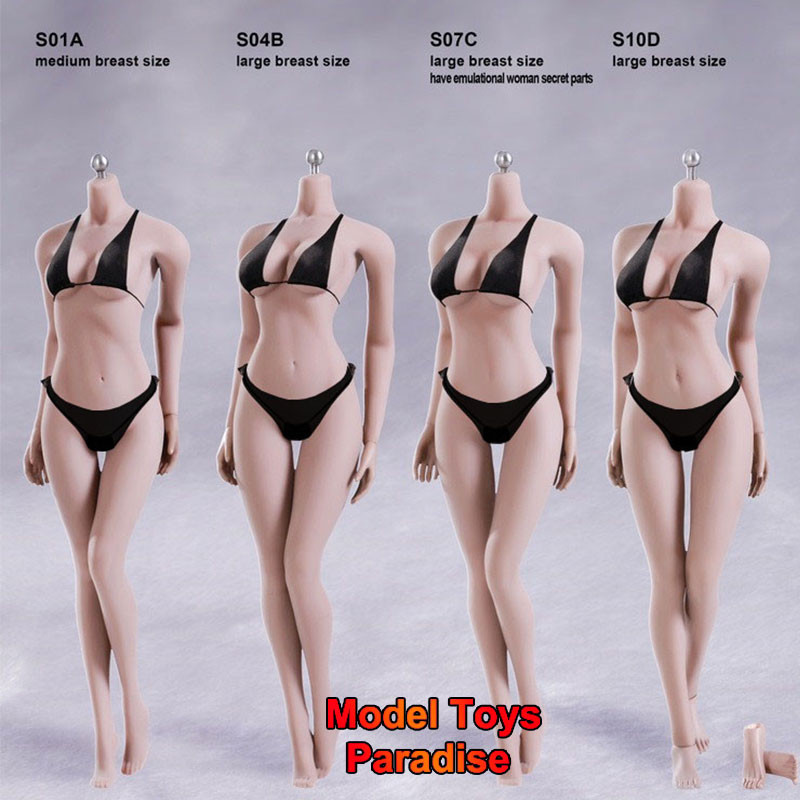 S01A S10D S12D 1/6 Women Soldier Steel Body Flexible Removable Feet Fit 12inch PH TBLeague Pale /Sun