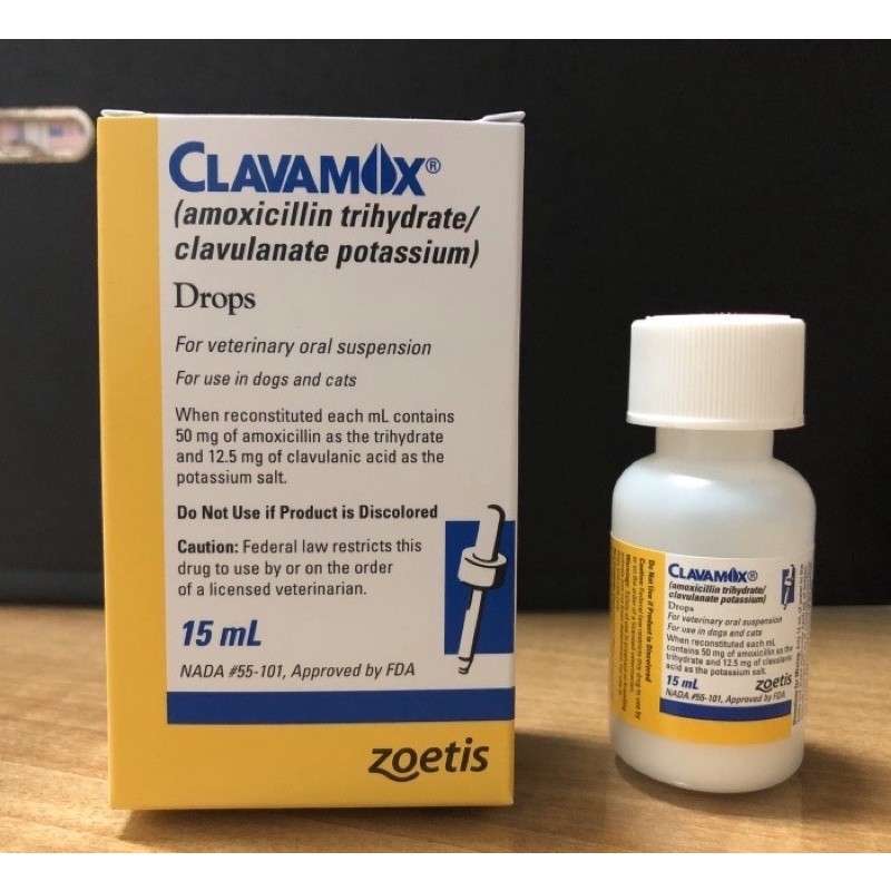 CLAVAMOX DROPS 15 ML - UNTUK ANTIBIOTIK KUCING - ANTIBIOTIK ANJING