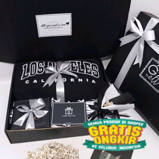 

[SWEATER] GIFT BOX COWOK PREMIUM HAMPERS COWOK KADO ULANG TAHUN HADIAH WISUDA/ hitam putih pink polos