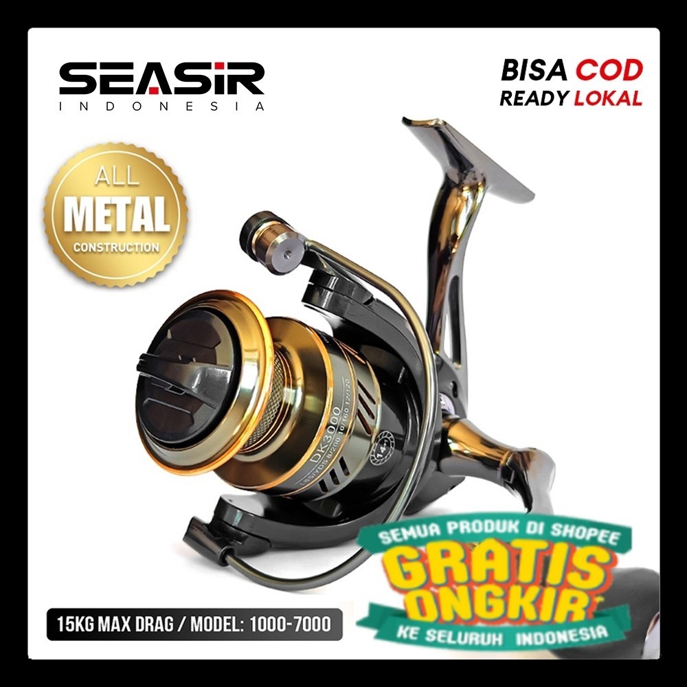 SEASIR DK 1000-7000 Reel Pancing Full Besi air laut/Tawar Semua Logam Memutar Gulungan Pancing 14 + 