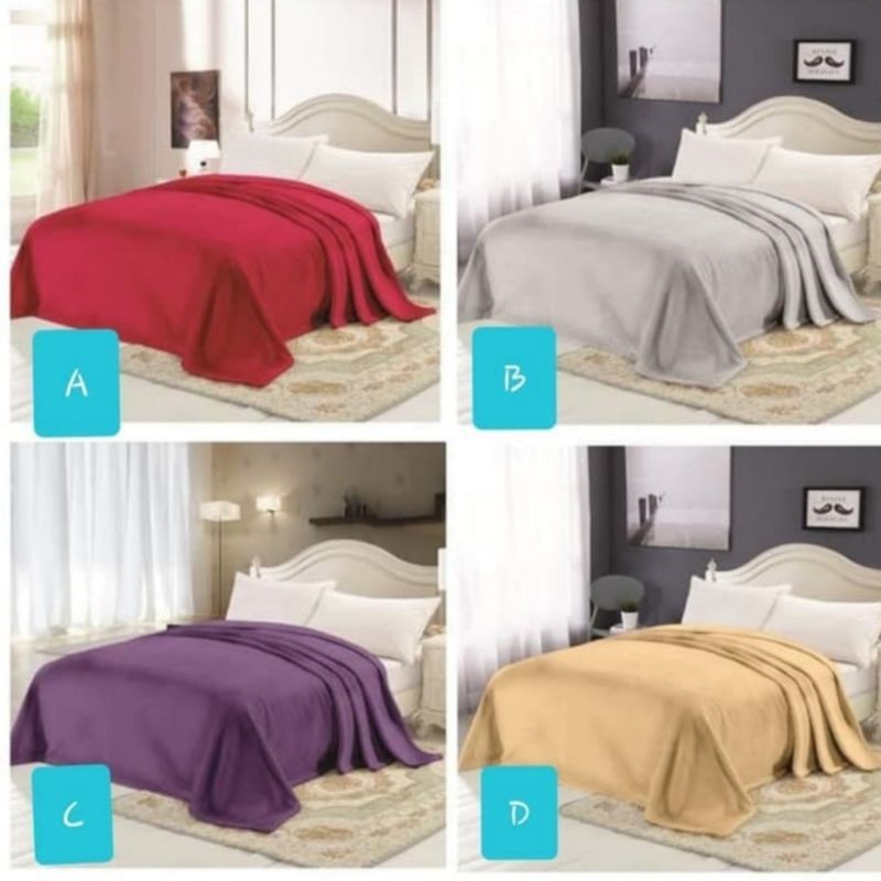 Selimut bulu polos 200x230/ PROMO MURAH BERKUALITAS NYAMAN