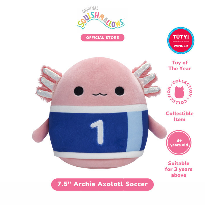 Squishmallow 7.5 Archie Axolotl Soccer - Boneka Anak