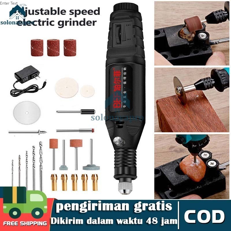 Bor Mini / Alat Ukir Grafir / Gerinda Listrik Mini / Pen Ukir / Pedicure Manicure Machine Set/mesin 