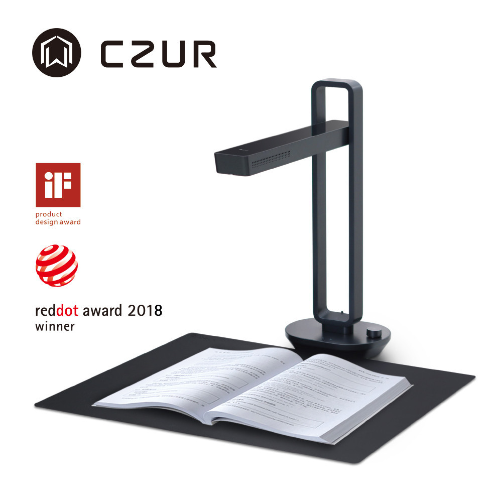 CZUR  Book Scanner Aura Pro Portable Document Scanner 14MP Max A3 Size with Smart OCR Led Table Desk