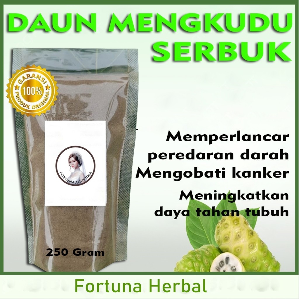

Daun Mengkudu Serbuk Herbal, anti kanker, jerawat, darah tinggi