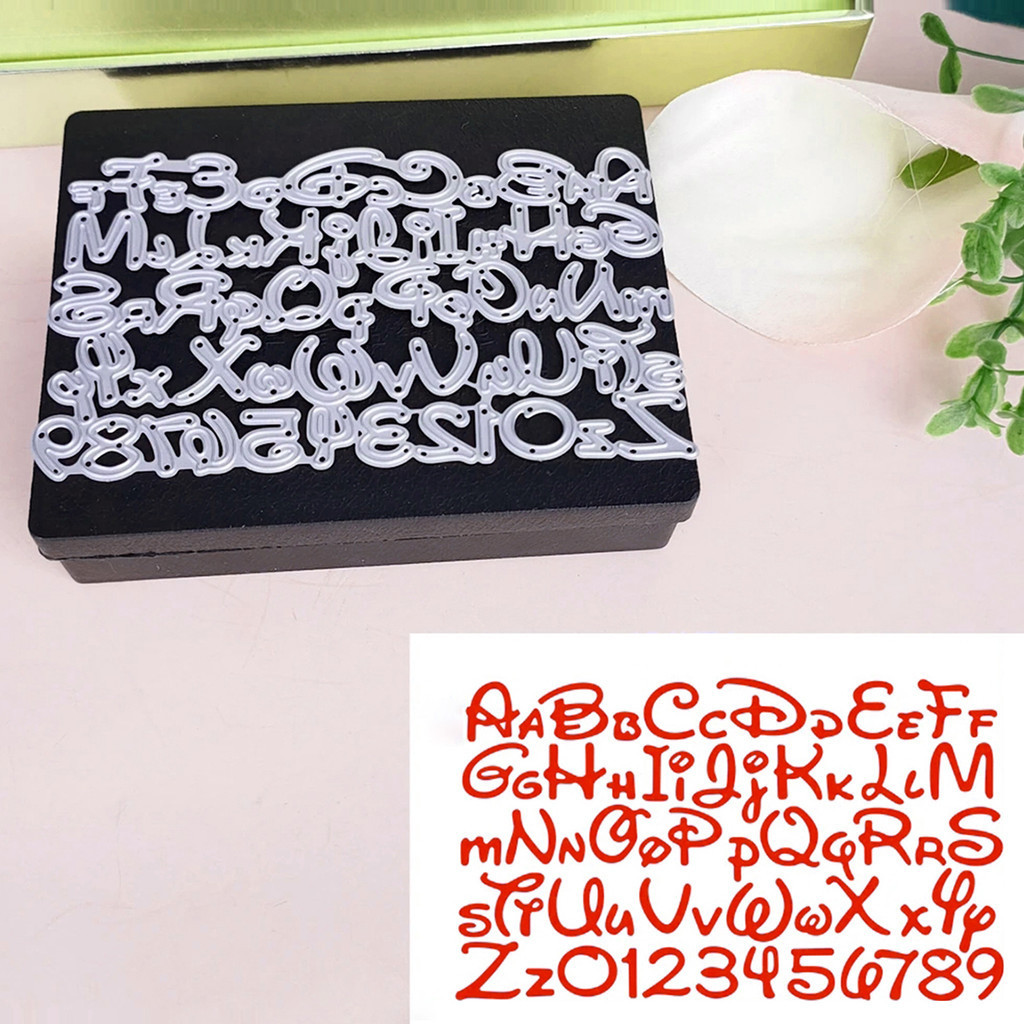 

English Alphabet and Arabic Numerals Metal Cutting Dies For Cut Paper Making Words Greeting Card Scrapbooking