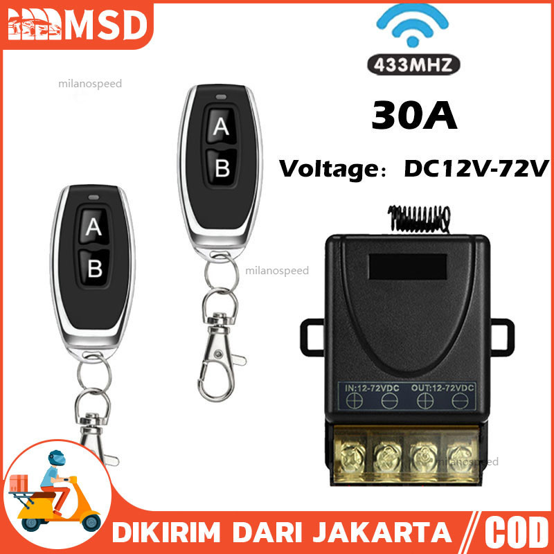 Relay Switch AC 220 DC 12V 1CH Remote Control Saklar ON /OFF