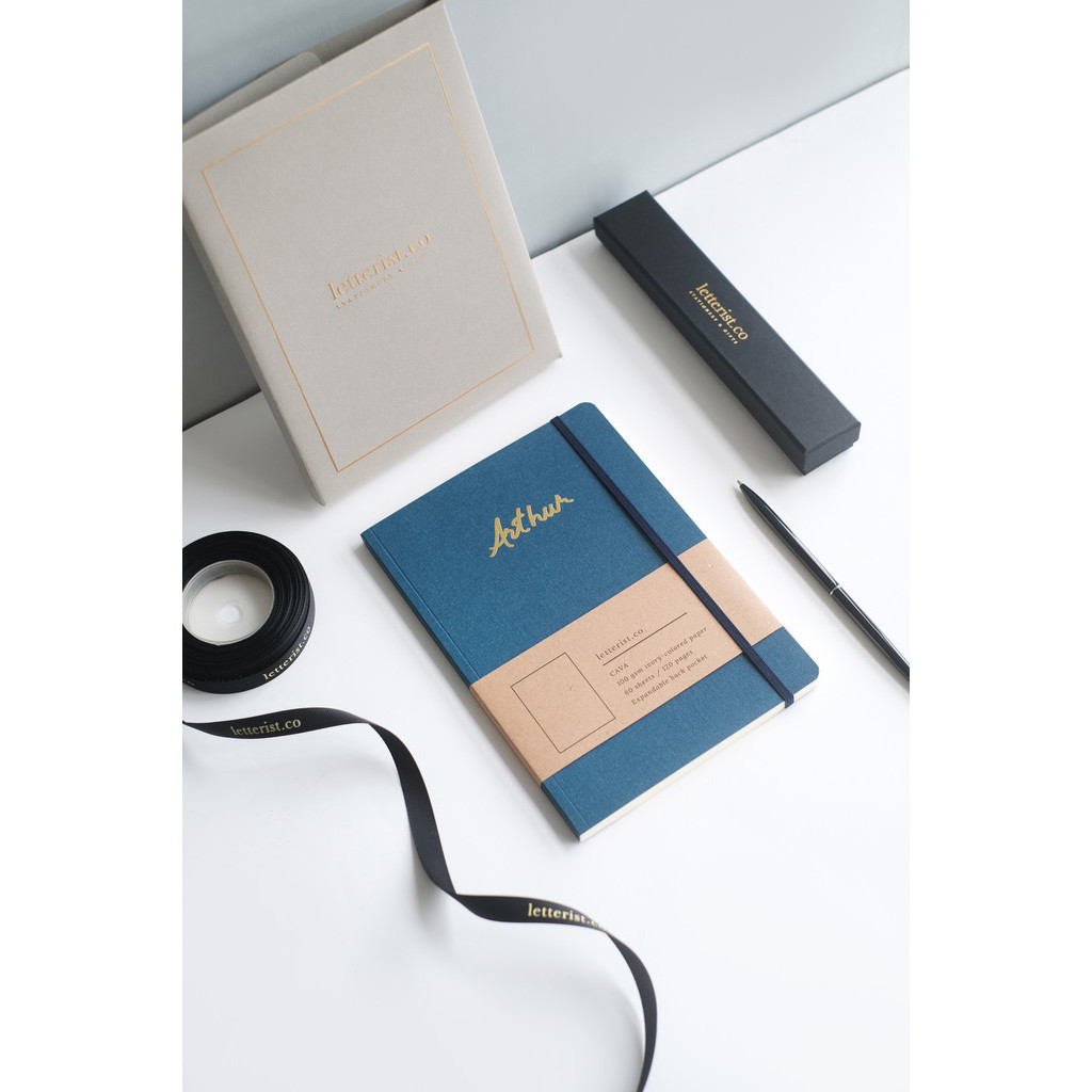 

Cava Sapphire Notebook / Agenda Corporate / Custom Buku Tulis / Personalized Journal / Diary / Notepad Letterist