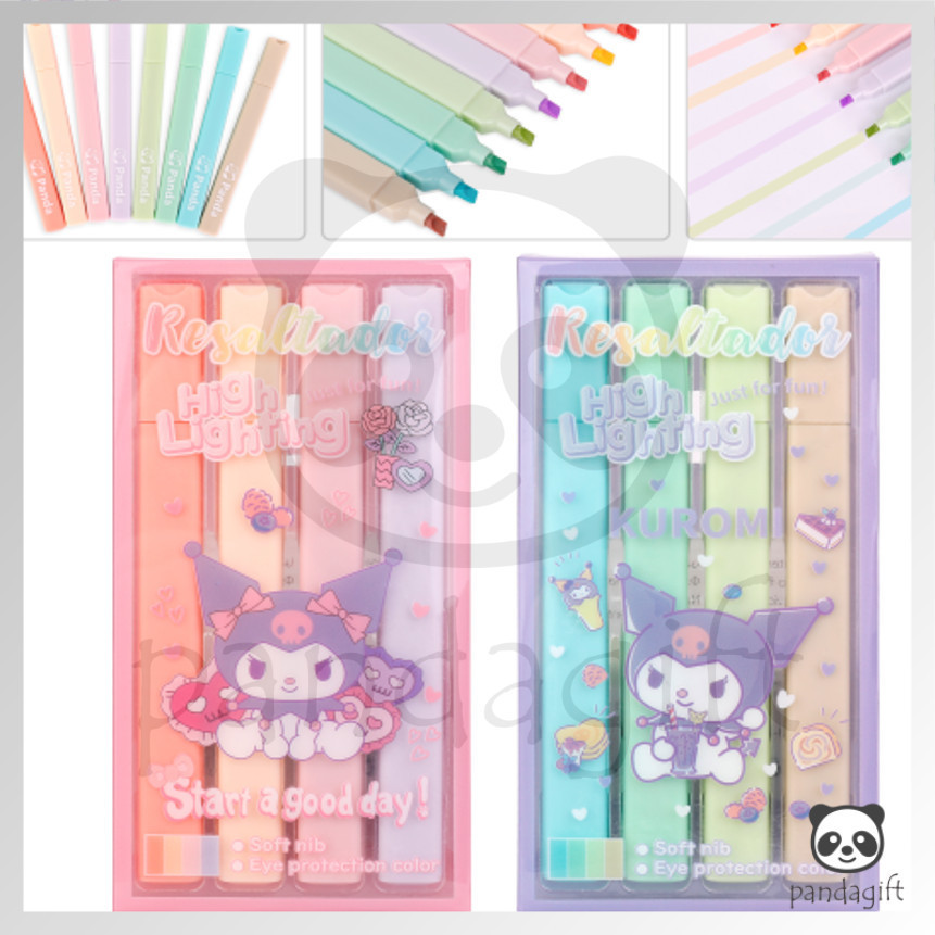 

Stabilo warna isi 4 warna pastel Kotak Sanrio Kuromi Hello Kitty Unicorn