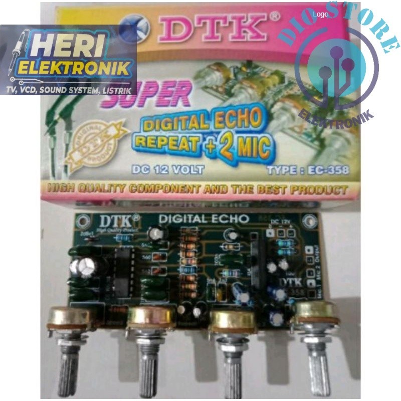 kit ECHO DTK 2MIC,Digital ECHO REVERB 2MIC