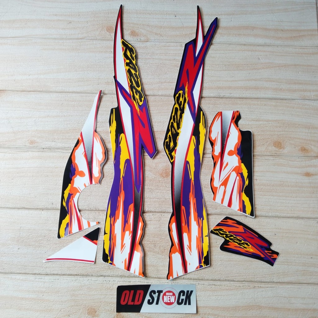 STICKER STRIPING SET BODY MOTOR KAWASAKI KAZE R 2004 -NEW OLD STOCK-