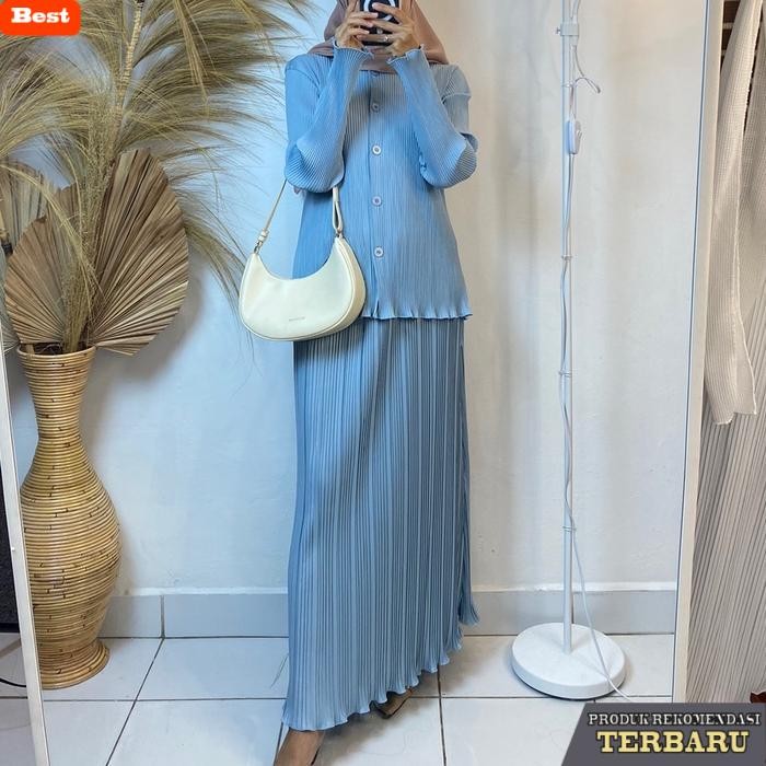 rok wanita kekinian Setelan Wanita One Set Plisket / Setelan Plisket Premium / Setelan Rok dan Atasa