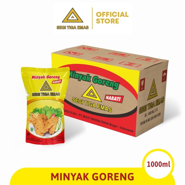 

YP Minyak Goreng Segi Tiga Emas 1 Liter (1L x 12Pcs / Dus)