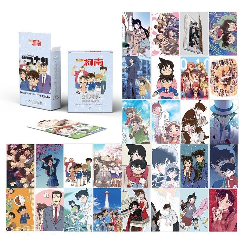 [50pcs] HOLOGRAM PHOTOCARD DETECTIVE CONAN GLITTER HOLO LOMO CARD PHOTO CARD KPOP LOMOCARD ANIME WIB