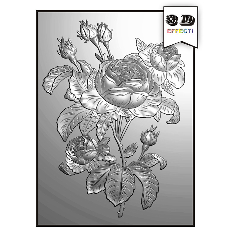 

Retro Rose 3d Relief Folder And Mold For Diy Making Greeting Cards, Paper Scrapbooks, Stamp Free Metal Cutting Molds, New Produc