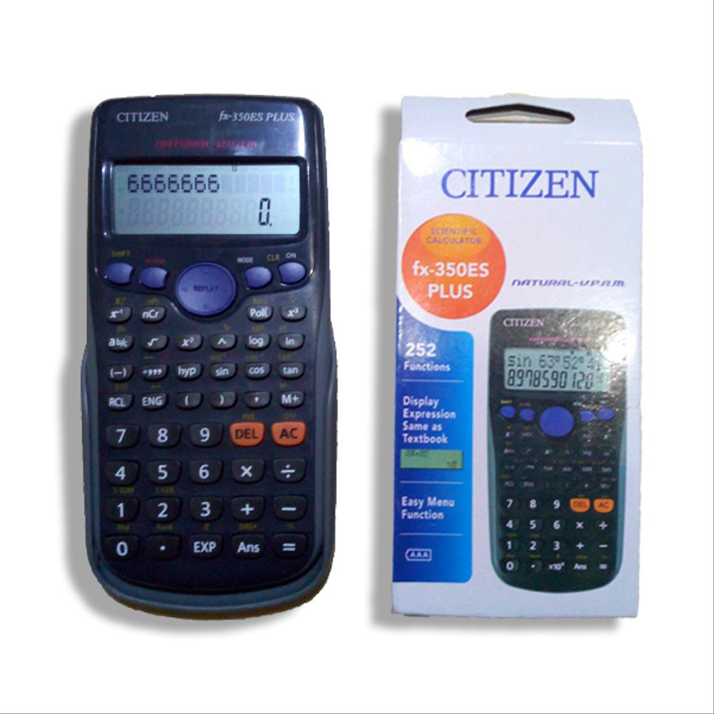 

Kalkulator Scientific Citizen FX-350ES PLUS Komplit 252 functions Calculator - AAA Battery
