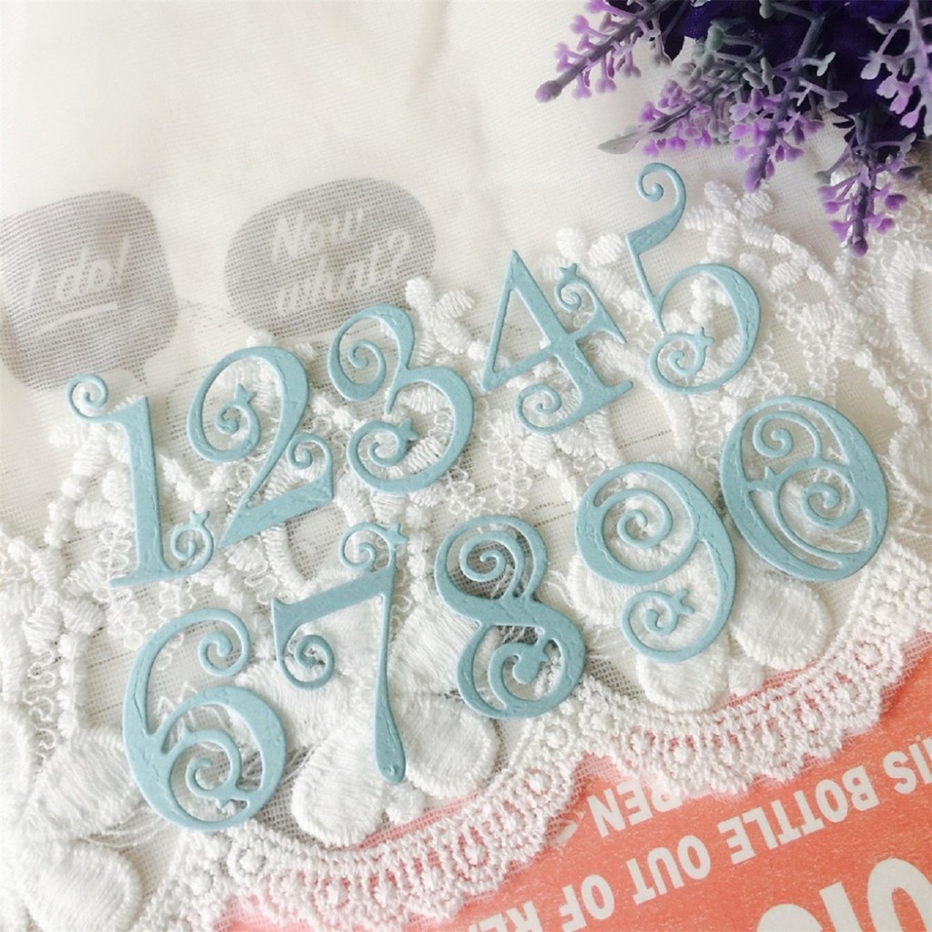 

0-9 Lace Numbers Digits Metal Cutting Dies Stencils For DIY Scrapbooking Words Photo Album Decorative Embossing DIY Paper Card