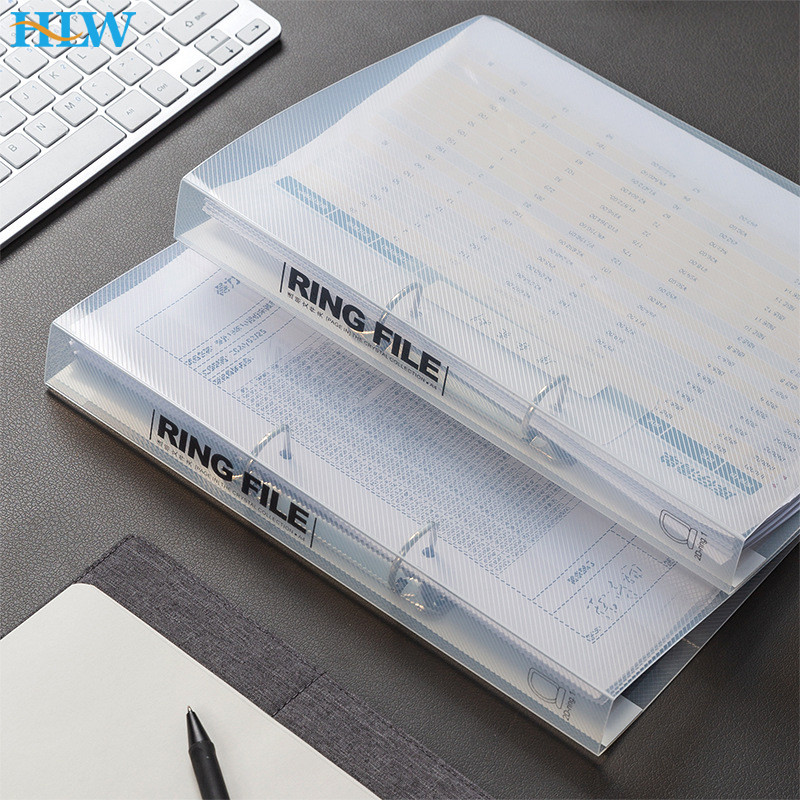 

Desk Organizer Bag For Documents A4 Two-hole Clip Transparent File Folder Binder Stationery Organizer School Office Organizer