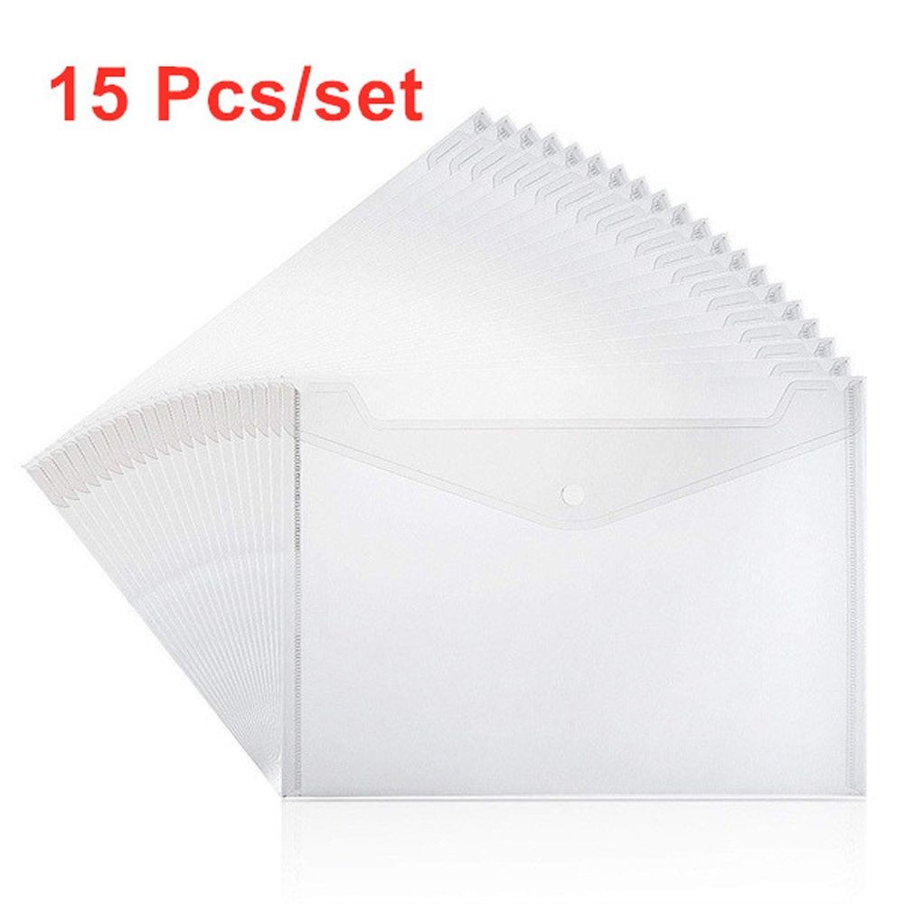 

Wallet Envelope Bag A5/A4 Plastic Paper Storage Document Bags Transparent File holder A5/A4 File Bag